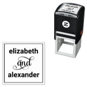 新婦エレガント名の結婚タイポグラフィ#4F セルフインキングスタンプ (インサイチュ)
