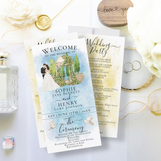 新婦エレガント&グルームガゼボラグジュアリー結婚式 プログラム