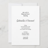 新婦オントラクターカントリーファームリハーサルディナー 招待状 (裏面)