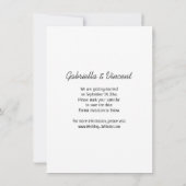 新婦オントラクターファームウェディング日付を保存 招待状 (裏面)