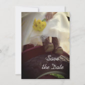 新婦オントラクターファームウェディング日付を保存 招待状 (正面)