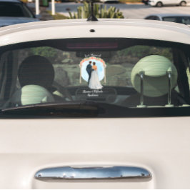 新婦カスタマイズ新郎アルターバラたった今結婚しました車 ウィンドウサイン