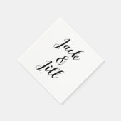 新婦カスタムと新郎の名前を持つナプキン スタンダードカクテルナプキン (角)