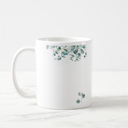 新婦カスタムの母ダスティブルーユーカリタス コーヒーマグカップ (左)