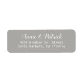 新婦カスタム名の結婚差出人住所 ラベル (正面)