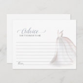 新婦カード用の埃っぽいブルーアドバイス エンクロージャーカード (正面/裏面)