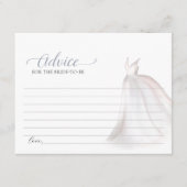 新婦カード用の埃っぽいブルーアドバイス エンクロージャーカード (正面)