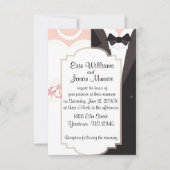 新婦ガウン&グルームタックス招待状 招待状 (正面)