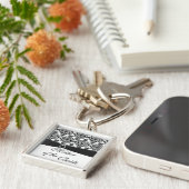 新婦キーチェーンの白黒の母親 キーホルダー (側面)