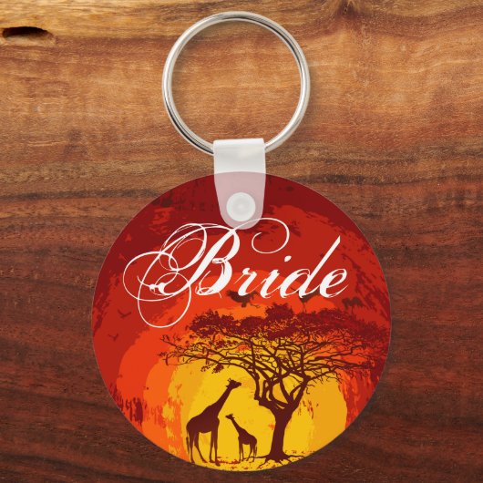 新婦キーチェーンアフリカンサファリキラフサンセ キーホルダー (正面)