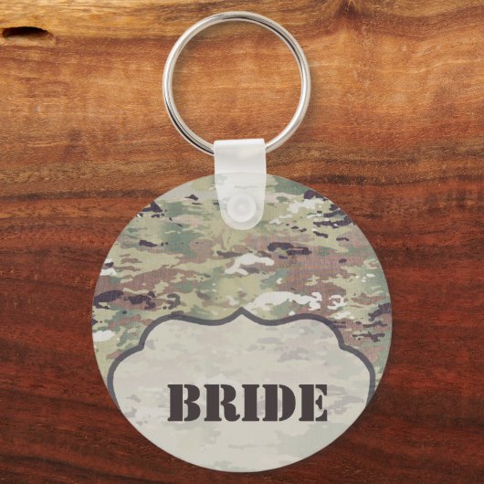 新婦キーチェーンアーミーOCP迷彩柄ユニフォームカモフラージュ キーホルダー (正面)