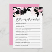 新婦ゲームを知るブラックピンク最高ののフローラ エンクロージャーカード (正面/裏面)