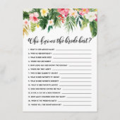 新婦ゲームを知る熱帯最高のフローラ エンクロージャーカード (正面)