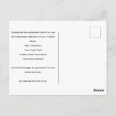 新婦ゴルファー用ゴルフカート付きゴルフブライダルシャワー ポストカード (裏面)