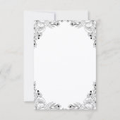 新婦スタイリッシュイラストレーションの結婚 招待状 (裏面)