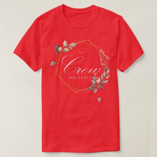 新婦チーム新婦チームのクルーを女性化 Tシャツ (デザイン正面)