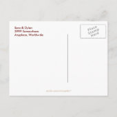 新婦パーソナライズされたと新郎の日付はがきを保存 案内ポストカード (裏面)