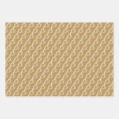 新婦パーソナライズされたのゴールデン結婚ハート ラッピングペーパーシート (正面3)