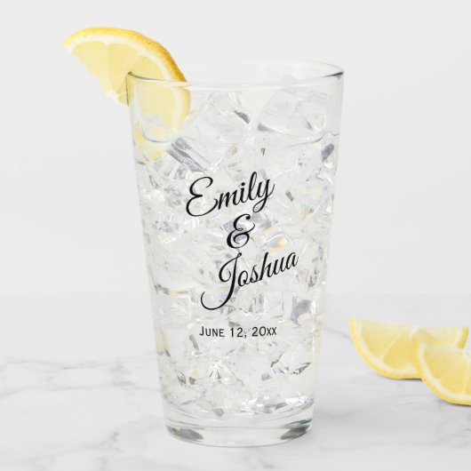 新婦パーソナライズされたの名前結婚ズ タンブラーグラス (アイス正面)