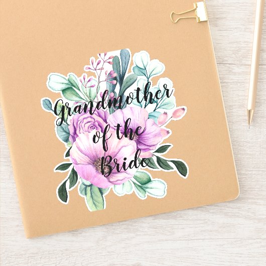 新婦パーソナライズされたの祖母 シール (ノートブック)