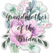 新婦パーソナライズされたの祖母 シール (正面)