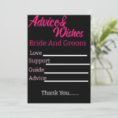 新婦パーソナライズされたの結婚アドバイス アドバイスカード (スタンド正面)