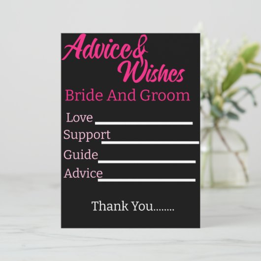 新婦パーソナライズされたの結婚アドバイス アドバイスカード (スタンド正面)