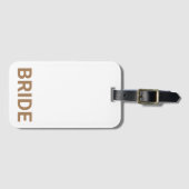 新婦パーソナライズされたシンプルモダン荷札 ラゲッジタグ (正面横)