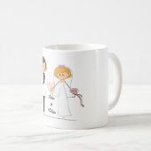 新婦パーソナライズされたマグ コーヒーマグカップ (正面右)