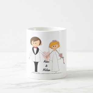 新婦パーソナライズされたマグ コーヒーマグカップ