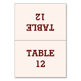 新婦パーソナライズされた折り畳みテーブルカード テーブルナンバー