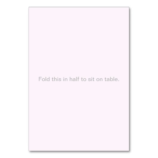 新婦パーソナライズされた折り畳みテーブルカード テーブルナンバー (裏面)