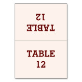 新婦パーソナライズされた折り畳みテーブルカード テーブルナンバー (正面)