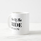 新婦パーソナライズされた金ゴールドの黒い父親 コーヒーマグカップ (正面左)