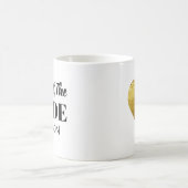 新婦パーソナライズされた金ゴールドの黒い父親 コーヒーマグカップ (中央)