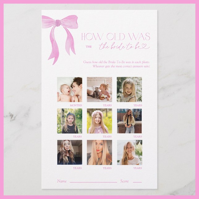 新婦ピンクボウブライダルシャワーのゲーム (クリエイターアップロード済み)