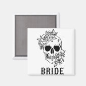 新婦フローラスカルハロウィン結婚ズバロ マグネット (正面/裏面)