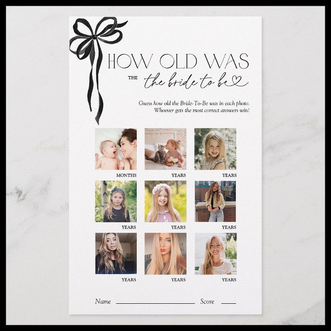 新婦ブラックボウブライダルシャワーゲーム (クリエイターアップロード済み)