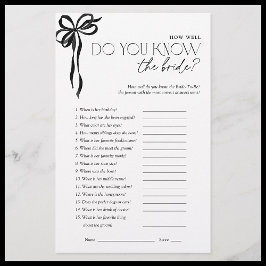 新婦ブラックボウブライダルシャワーゲーム