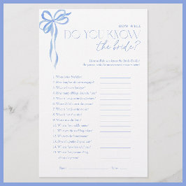 新婦ブルーボウブライダルシャワーゲーム