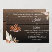 新婦ボホーモダンラッエレガントクコー結婚ヒーズ 招待状 (正面/裏面)