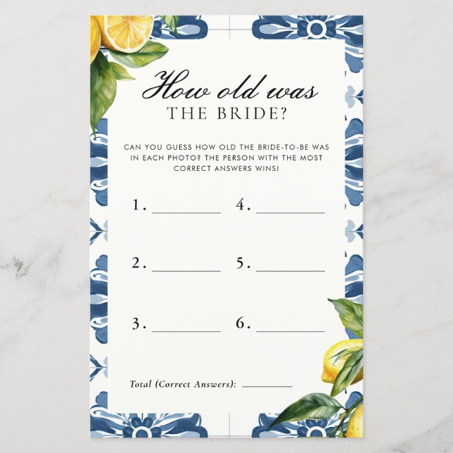 新婦ポジターノブライダルシャワーゲーム (正面)