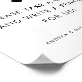 新婦モダンのサインの結婚祈りの言葉 ポスター (角)