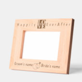 新婦モダン愛と愛の結婚リングや輪 レーザー彫刻フレーム (左)