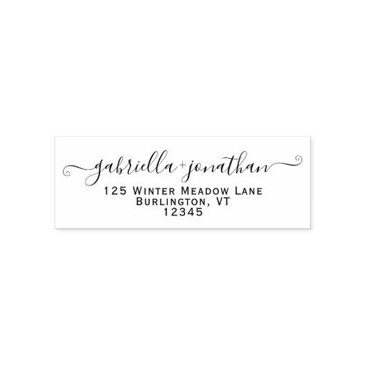 新婦モダン手書き差出人住所 セルフインキングスタンプ (デザイン)