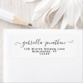 新婦モダン手書き差出人住所 ラベル (インサイチュ)