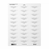 新婦モダン手書き差出人住所 ラベル (フルシート)