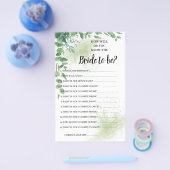 新婦ユーカリプタスシャワーゲームカードを知っているか チラシ (シングル)