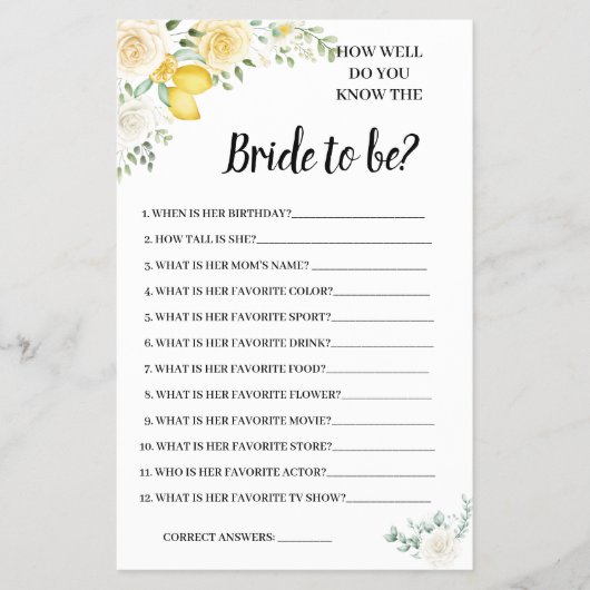 新婦レモン&バラシャワーゲームカード チラシ (正面)