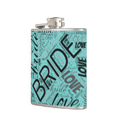 新婦ワードクラウドブラックID253 フラスク (左)